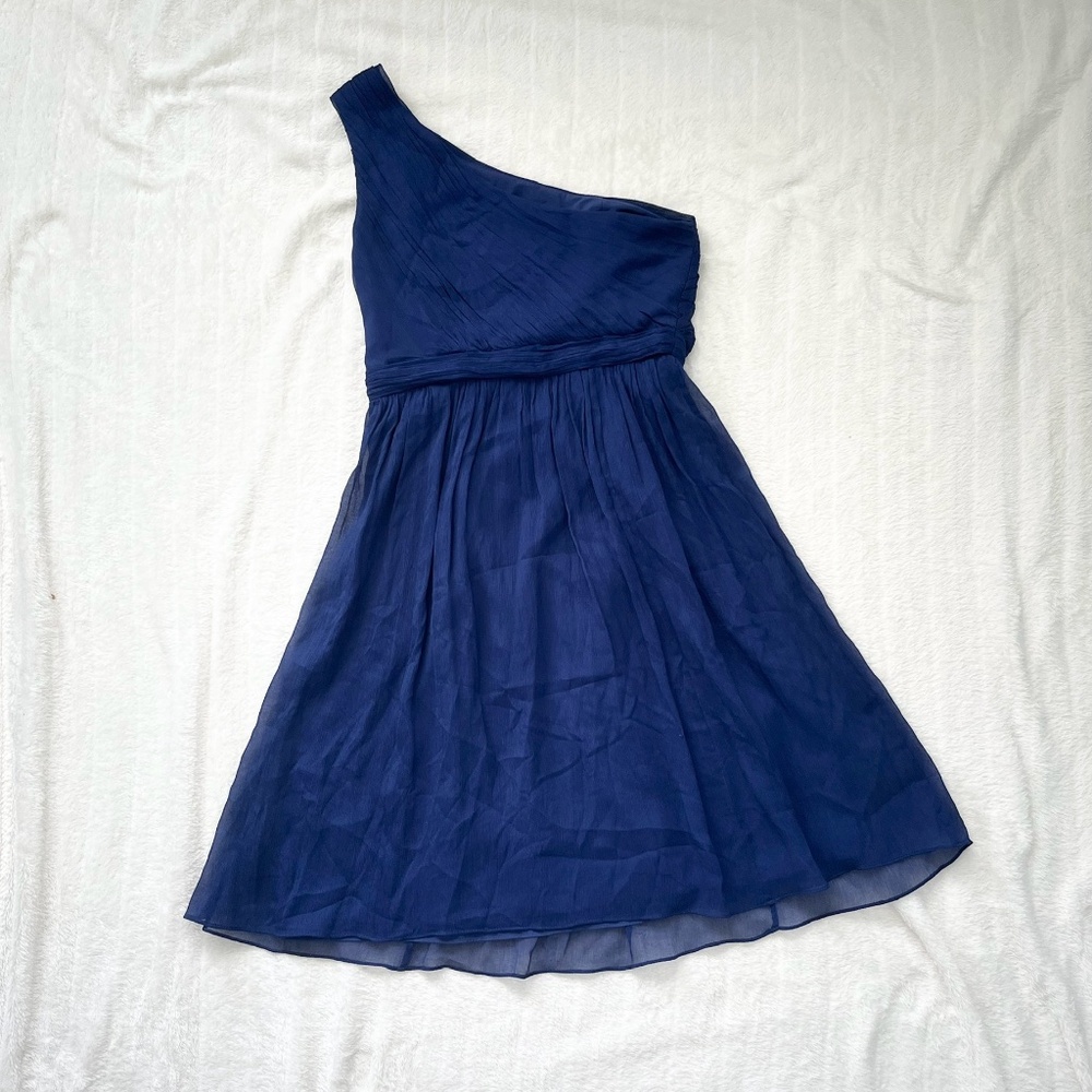 J. Crew Blue Ruffle Dress - Picture 2 of 5